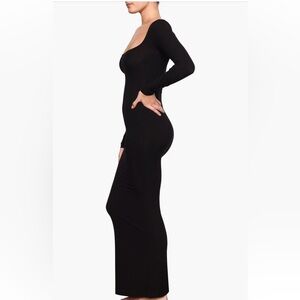 SKIMS Black Long Sleeve Dress